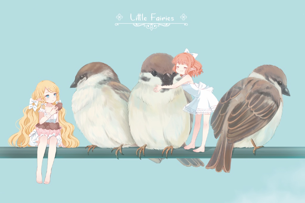 「Little Fairies」ポストカード四枚セット