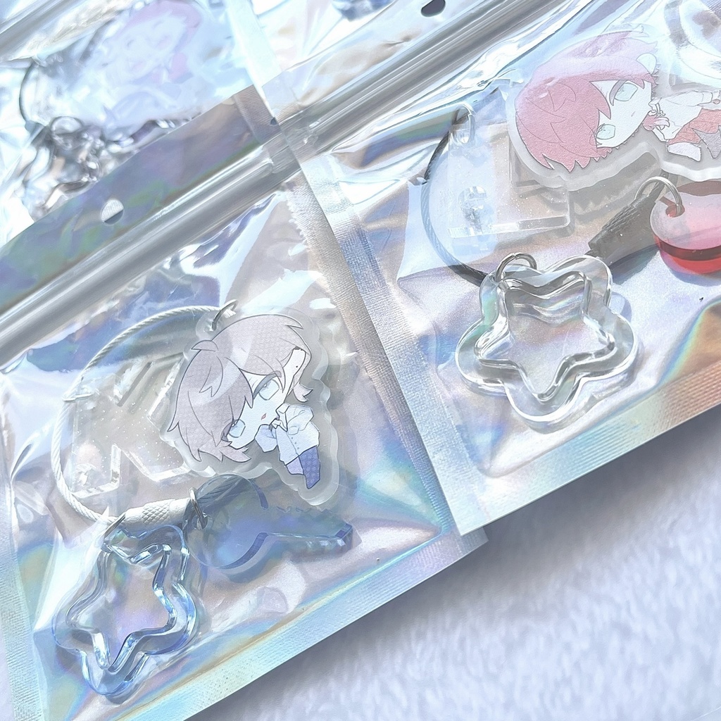 【非公式】ロッカーキー風 4連キーホルダー【学パロ】