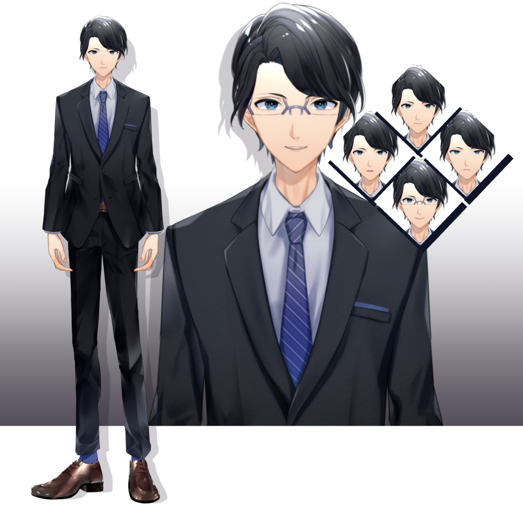 【VtubeStudio対応】スーツの男性【汎用モデル】