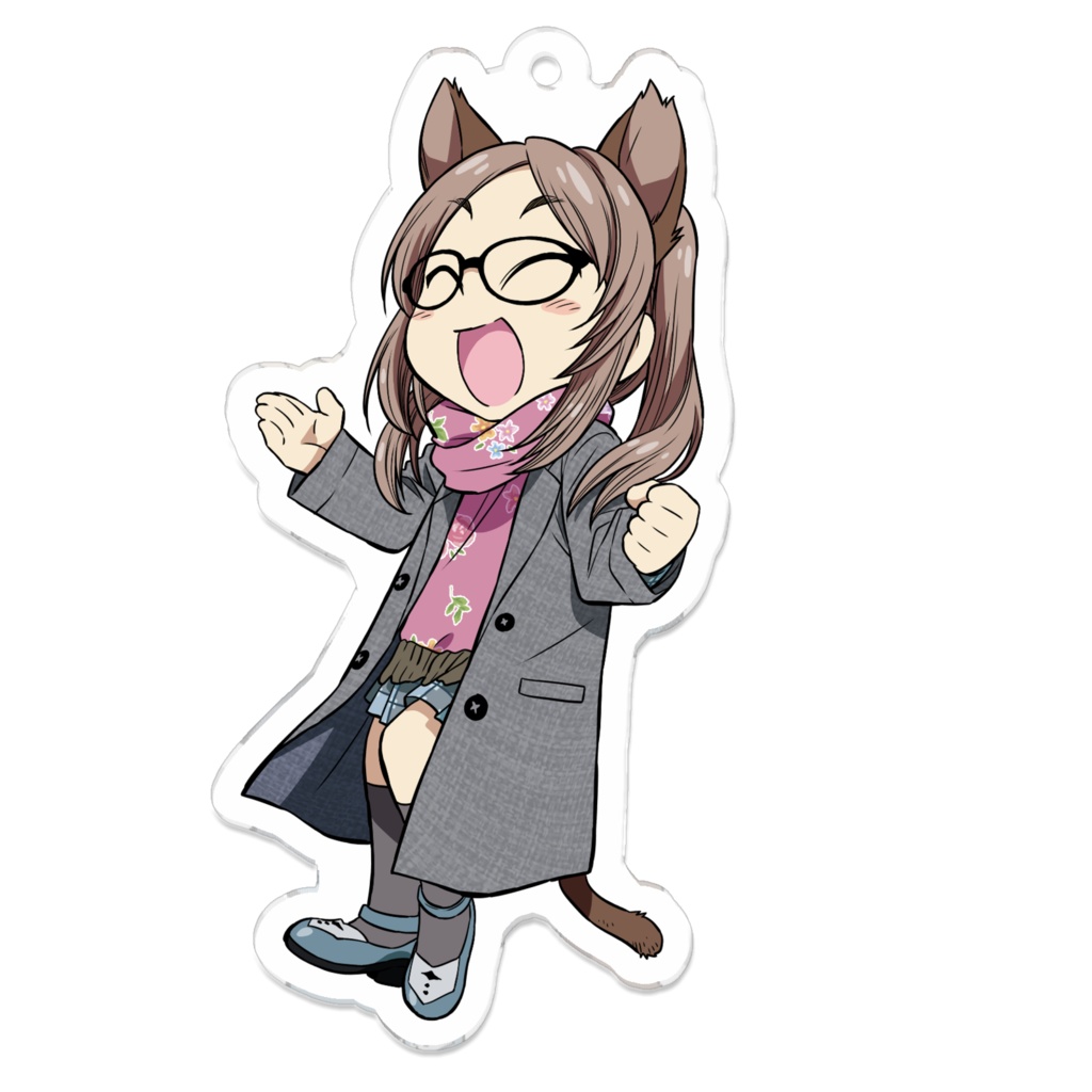 【1周年記念】猫条いしたにアクリルキーホルダー「なんでやねん」