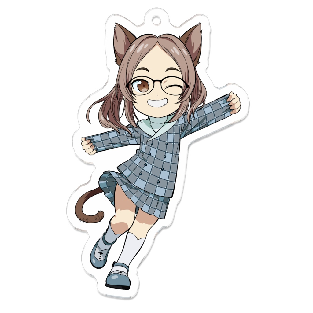  【1周年記念】猫条いしたにアクリルキーホルダー「いえーい」