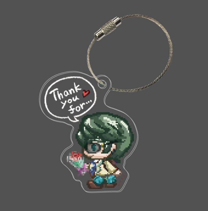 アクリルキーホルダー（ドットこうもくてんさん）