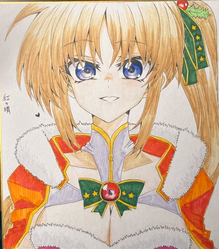 【色紙】クリスマスなのはさん