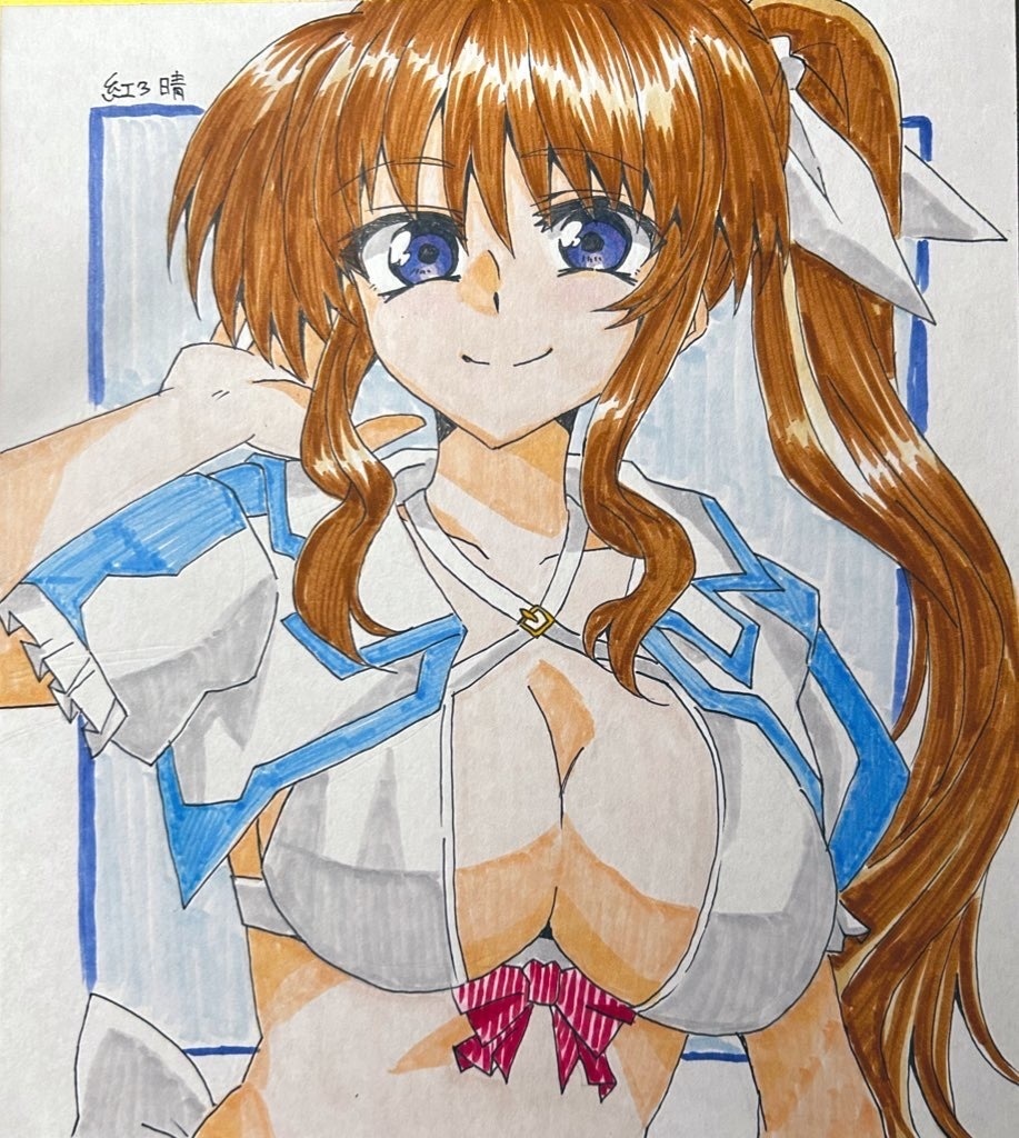 【色紙】高町なのは（水着）