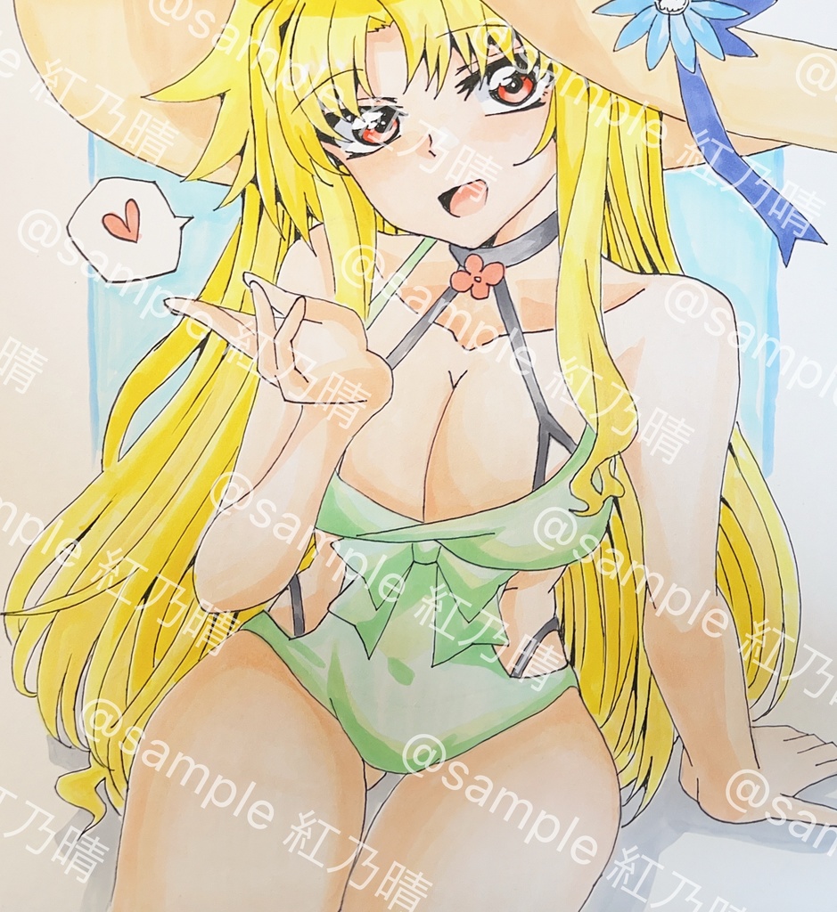 【色紙】水着なフェイトさん