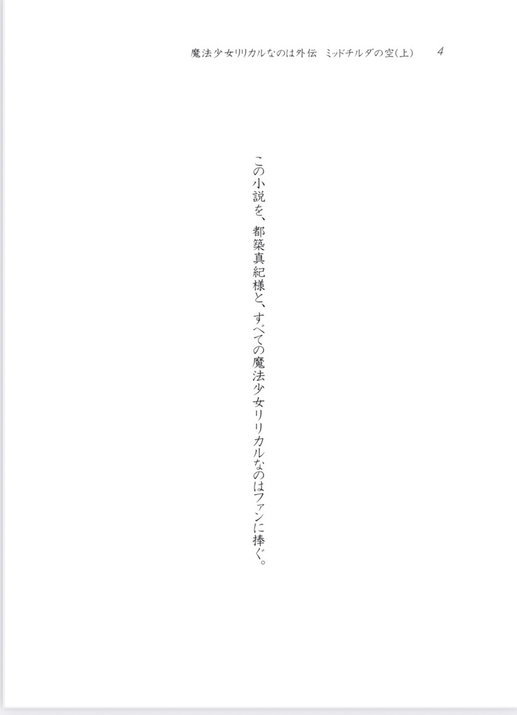 【小説】魔法少女リリカルなのは外伝 ミッドチルダの空