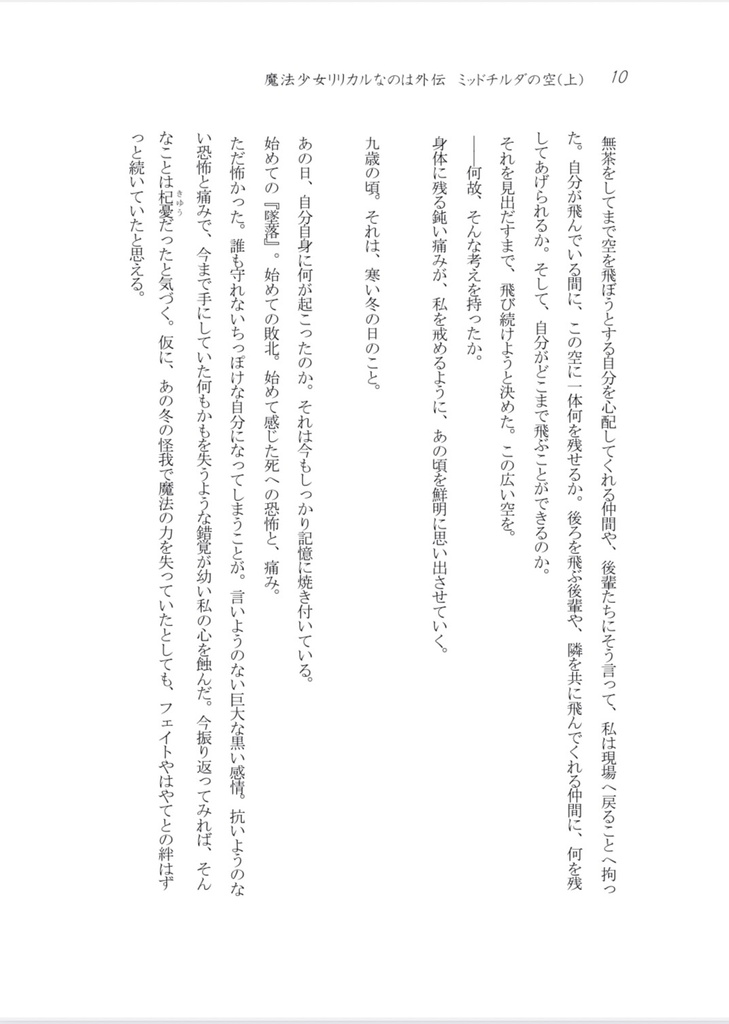 【小説】魔法少女リリカルなのは外伝 ミッドチルダの空