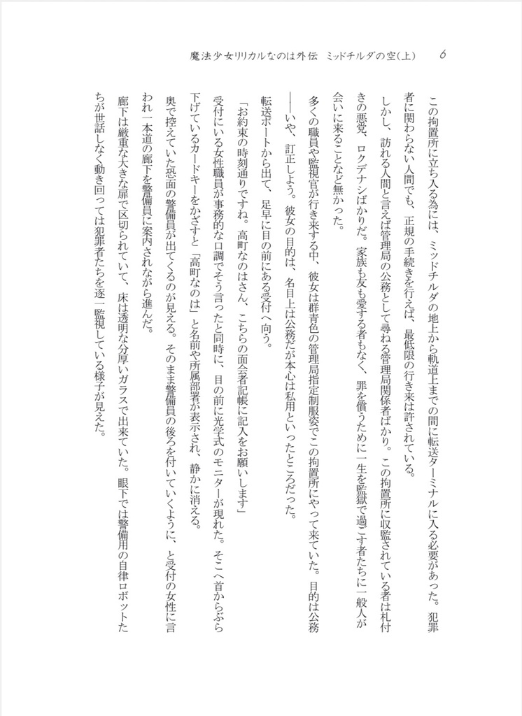 【小説】魔法少女リリカルなのは外伝 ミッドチルダの空