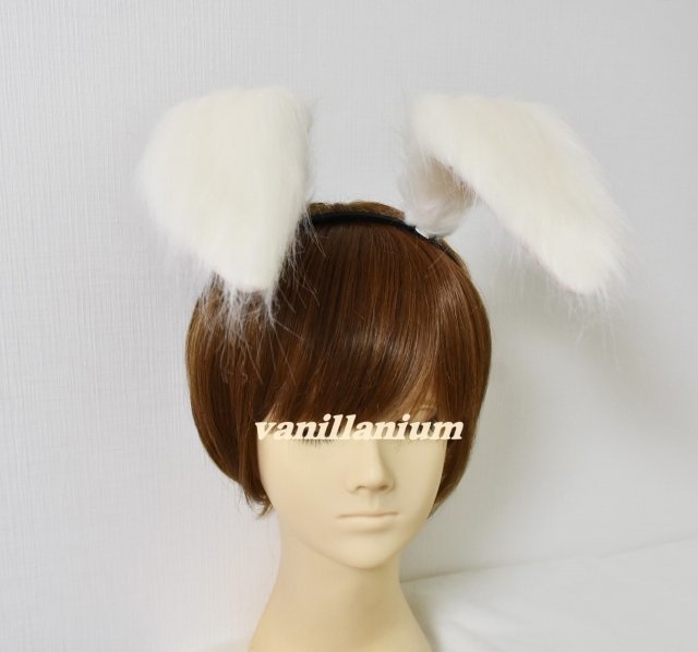 【ばにみみ】自由なうさぎ耳・白