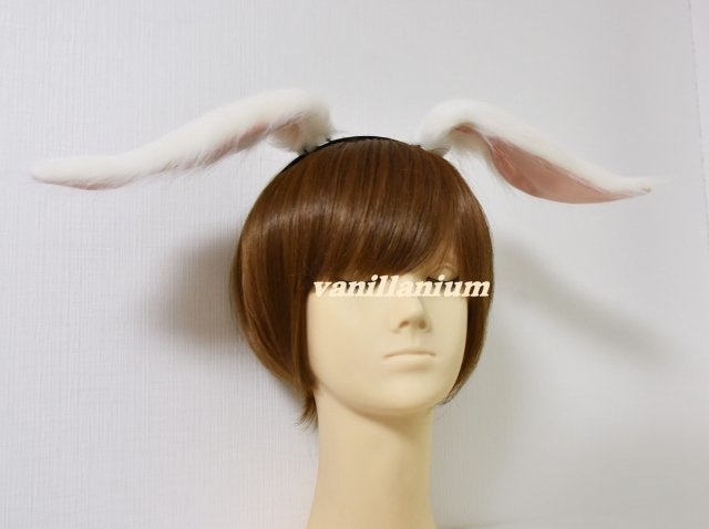 【ばにみみ】自由なうさぎ耳・白