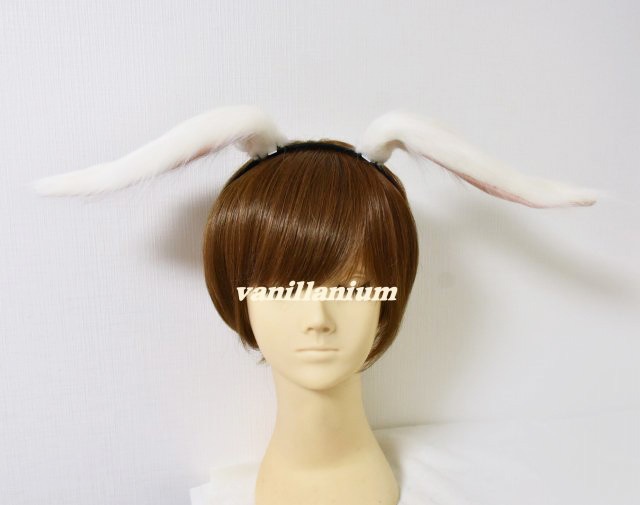 【ばにみみ】自由なうさぎ耳・白