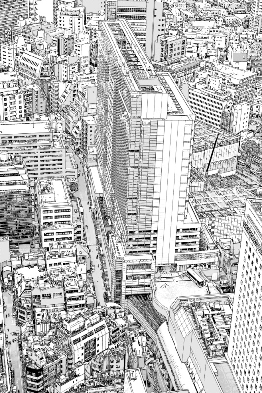 渋谷(上空)　001