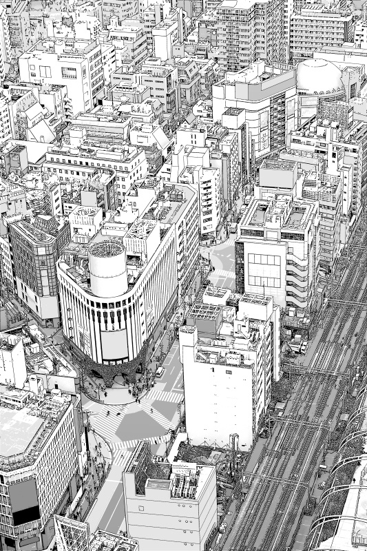 渋谷(上空)　002