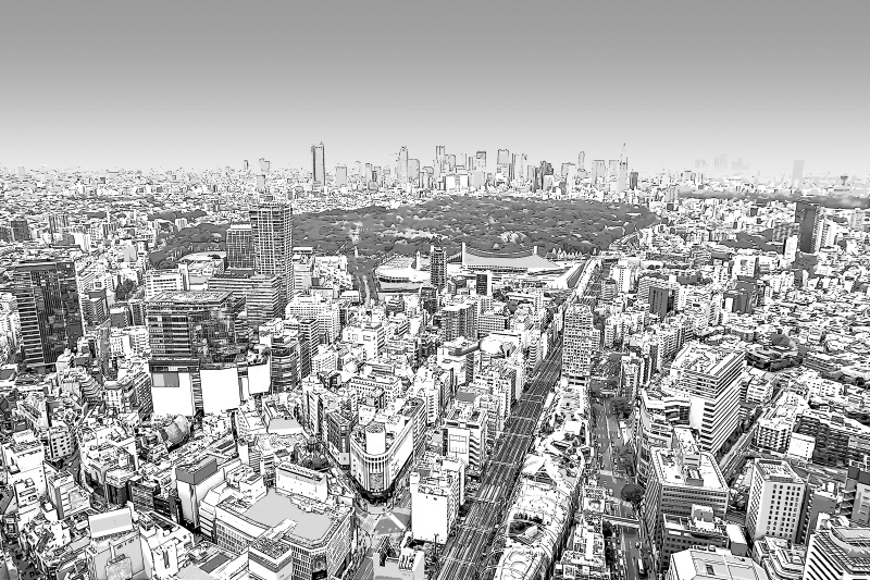 渋谷(上空)　003