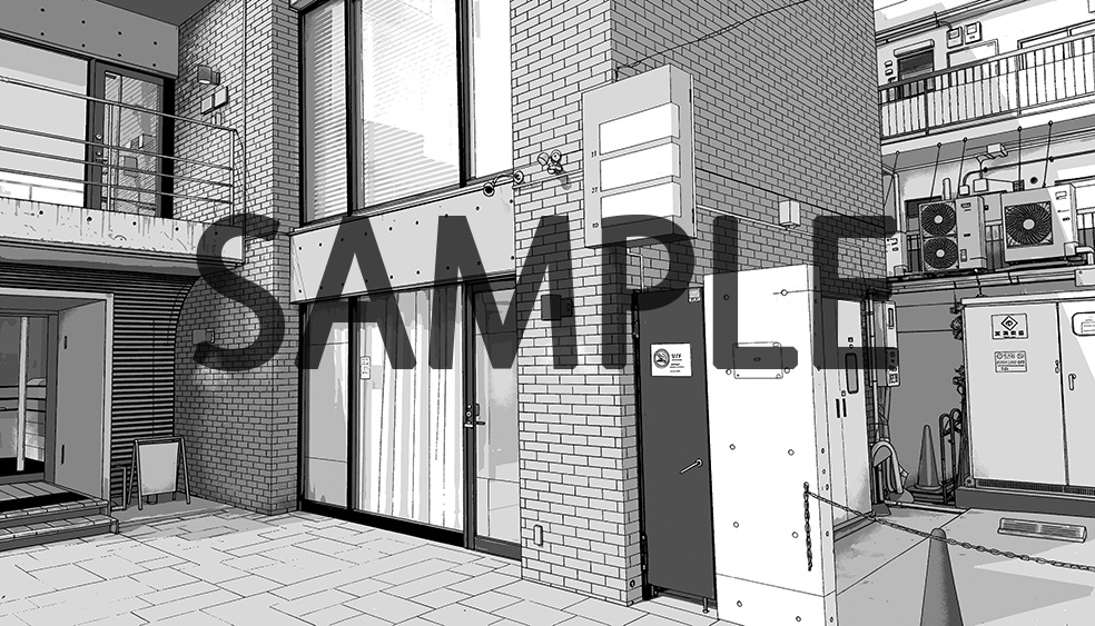 小ライブ会場・イベント会場 001（漫画背景＋カラーイラスト）