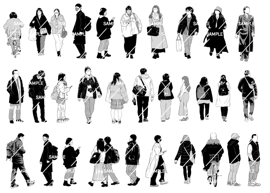 【モブキャラ】　秋・冬 １　161体 150パターン