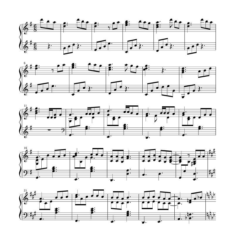 Happiness 幸い Piano Score【楽譜】