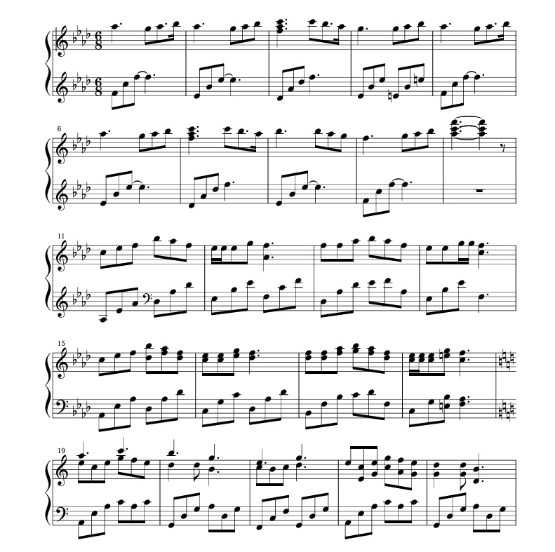 Lifetime 人生 Piano Score【楽譜】