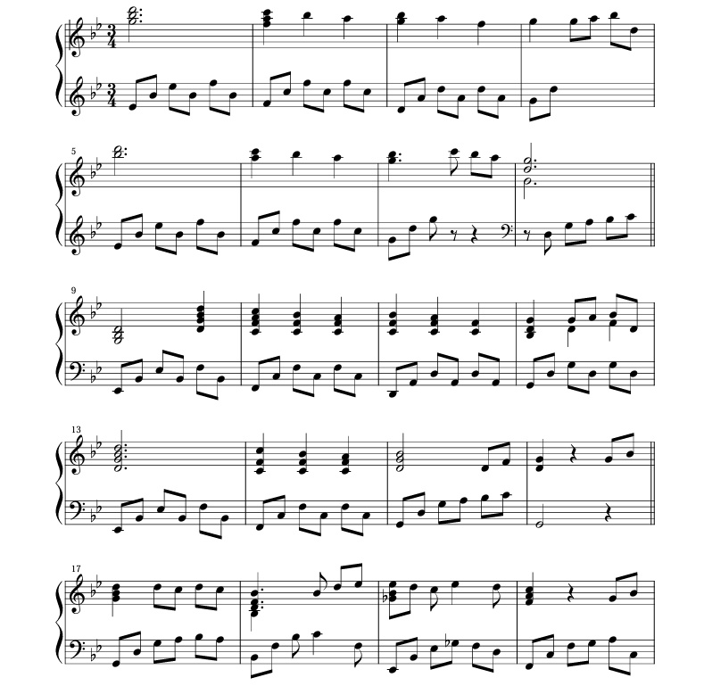 Spring 春 Piano Score【楽譜】