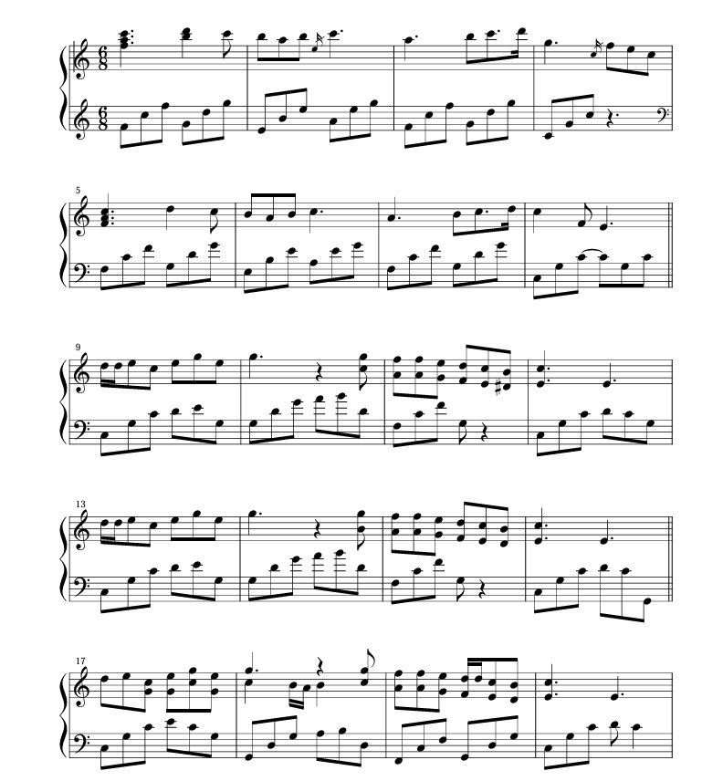 Bouquet 花束 Piano Score【楽譜】
