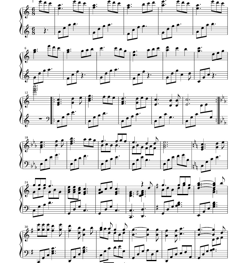 Love will never die 愛は消えない Piano Score【楽譜】