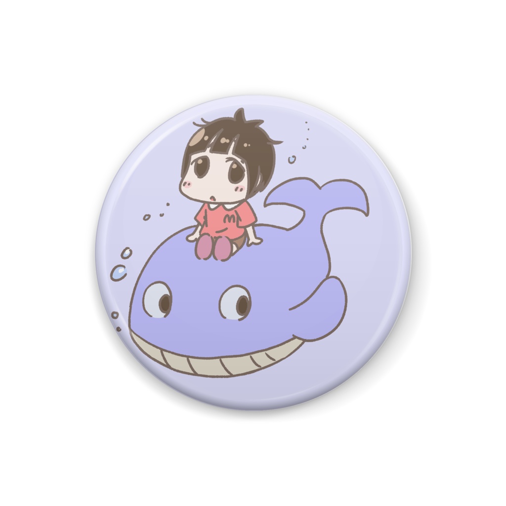 ひなみちゃんバッジ（くじら）