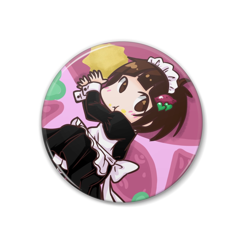 ひなみちゃんバッジ（おいもメイドちゃん）