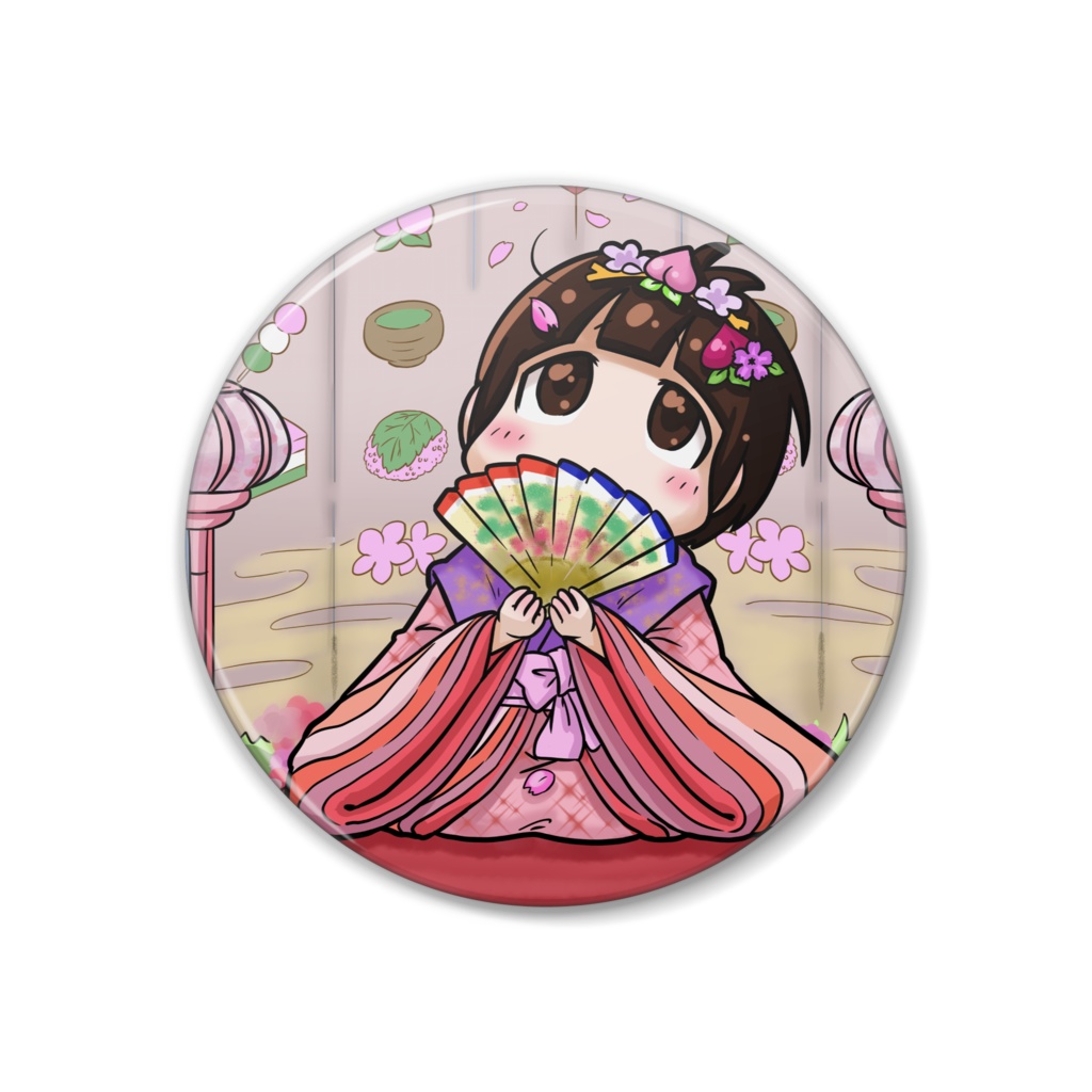 ひなみちゃんバッジ（お雛様プリンセスちゃん）