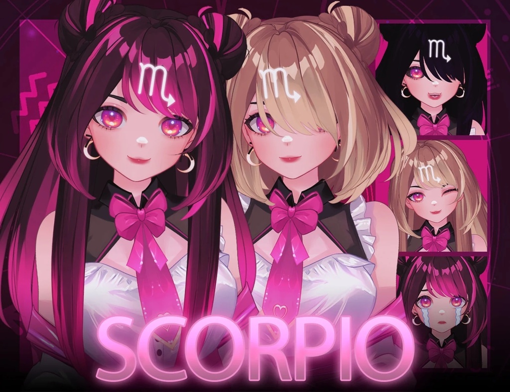 Live2d Vtuber Model for Commercial use! Scorpio the Zodiac Vtuber (Ready to Use) - Half Body Vtuber Model【live2d モデル】