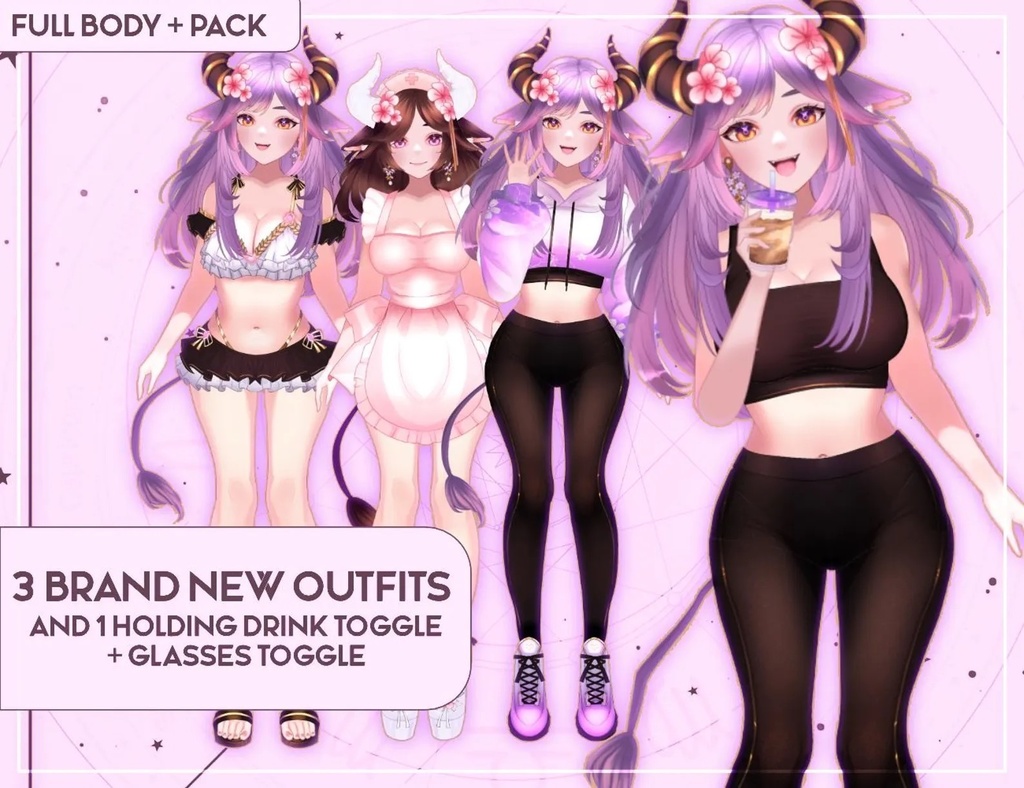 Customizable Live2d Vtuber Model! Taurus the Zodiac Vtuber - |Half Body| Vtuber Model -