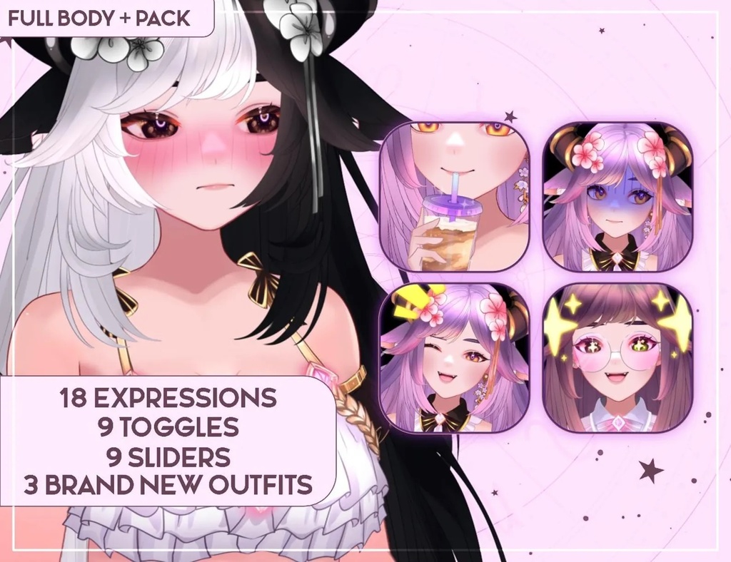 Customizable Live2d Vtuber Model! Taurus the Zodiac Vtuber - |Half Body| Vtuber Model -