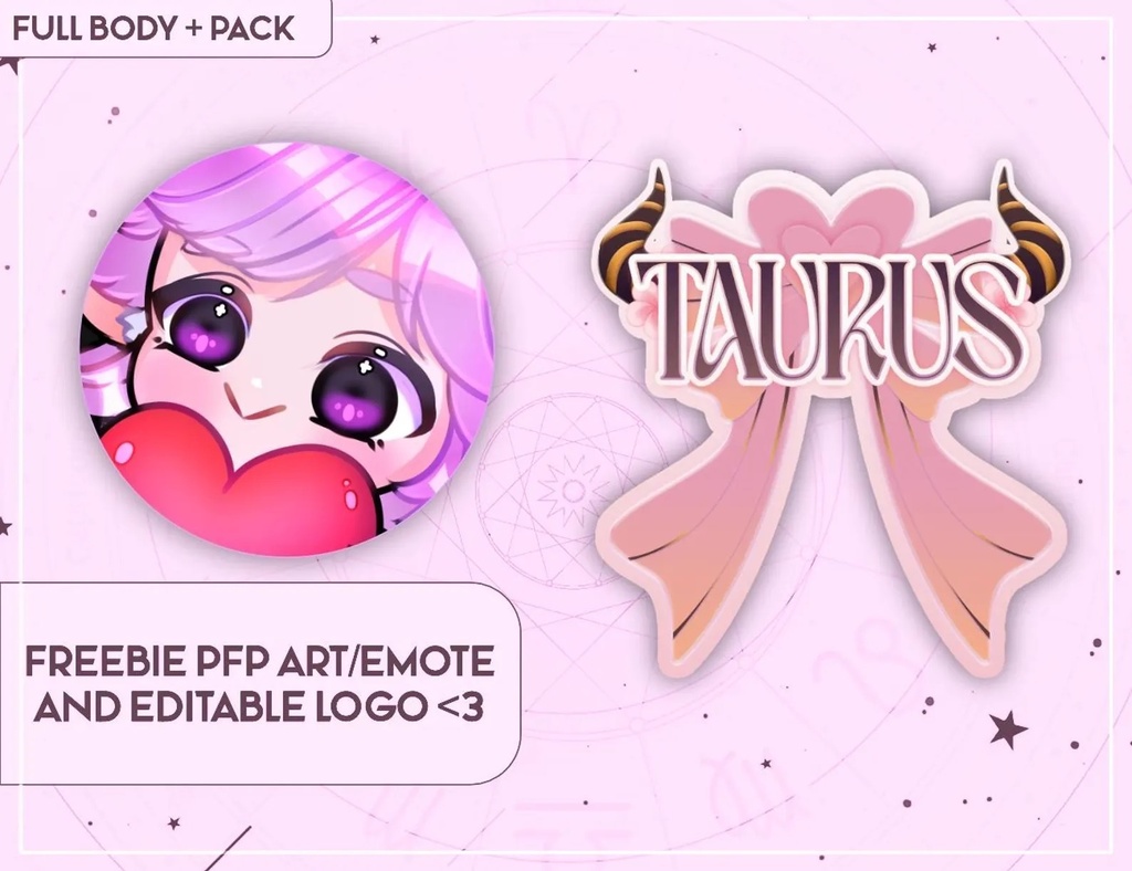 Customizable Live2d Vtuber Model! Taurus the Zodiac Vtuber - |Half Body| Vtuber Model -
