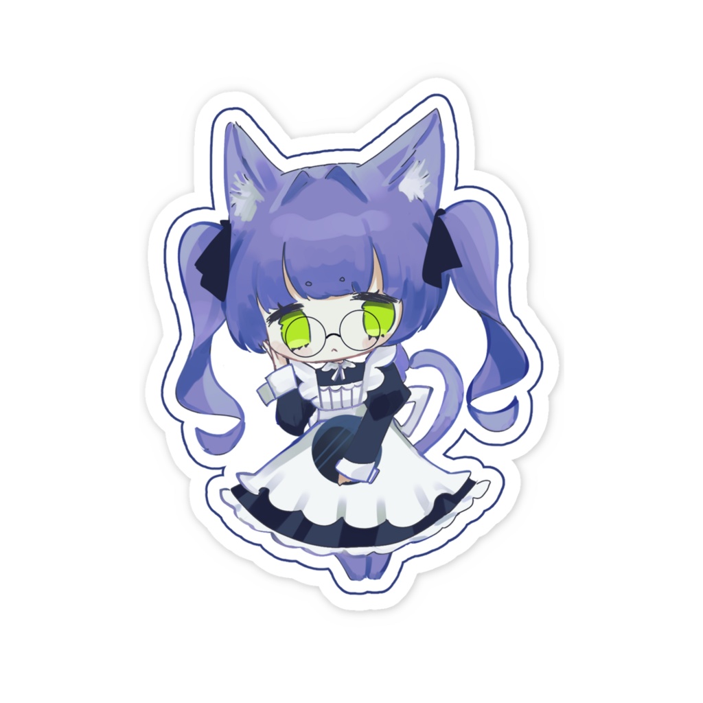 ネコネメイド🎀スマホステッカー