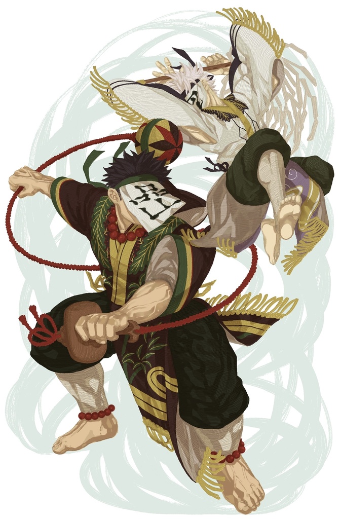 創作奉納神楽衣装ビッグアクリルスタンド