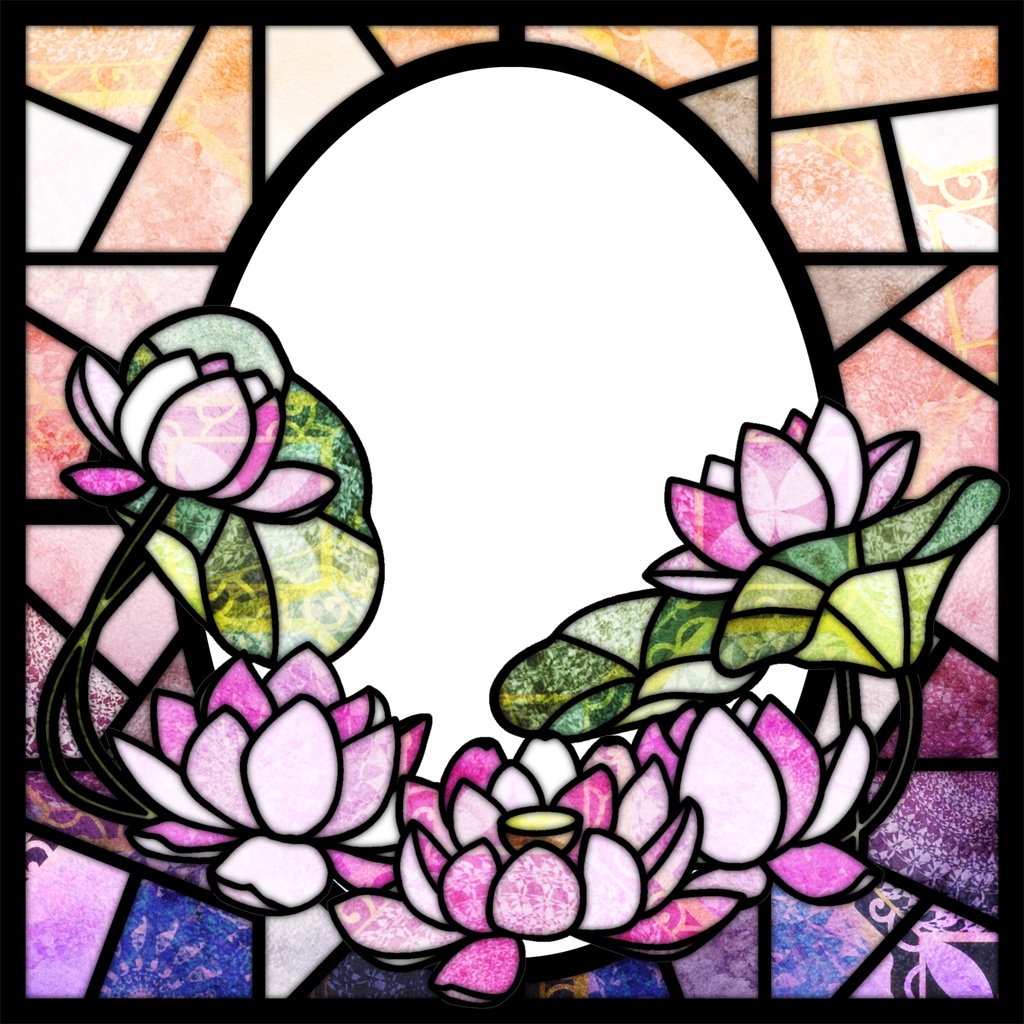 蓮のステンドグラス