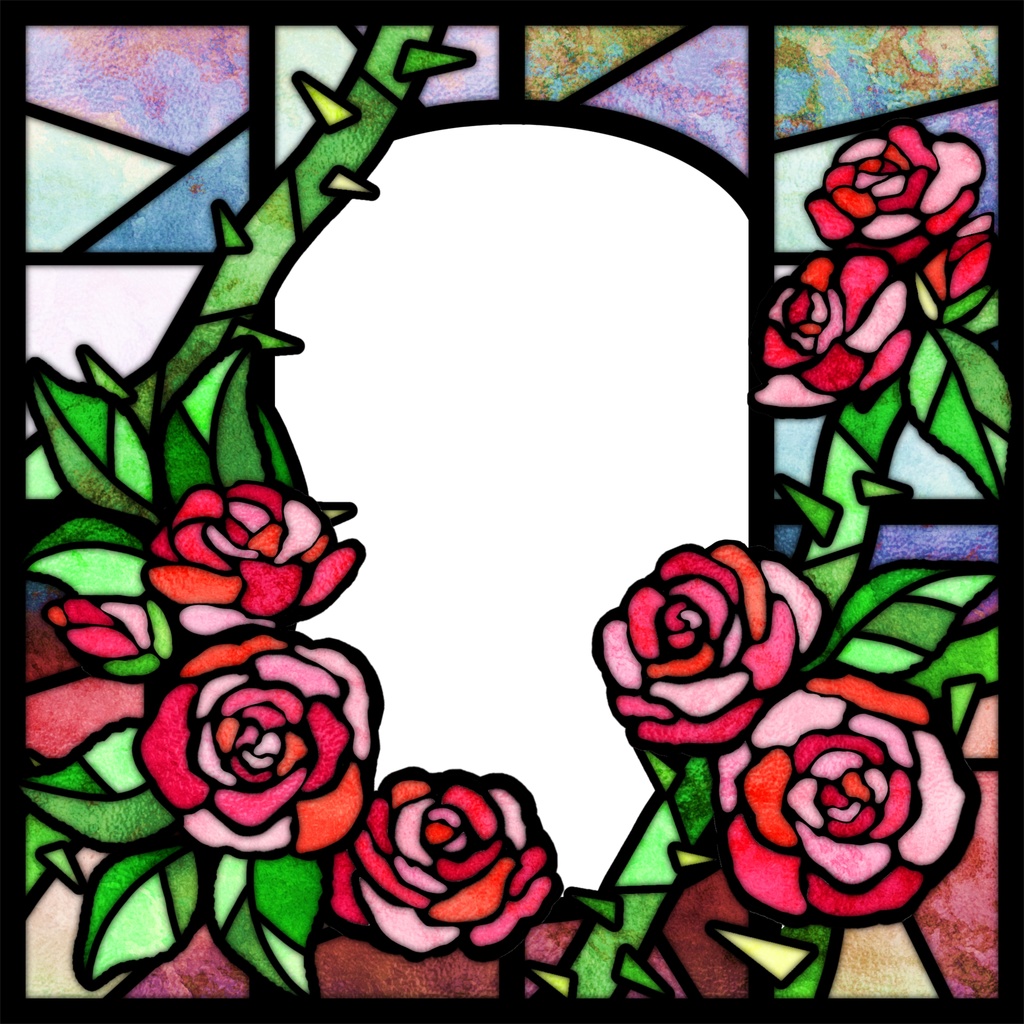 バラのステンドグラス
