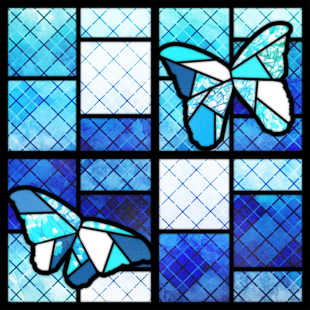 蝶々のステンドグラス