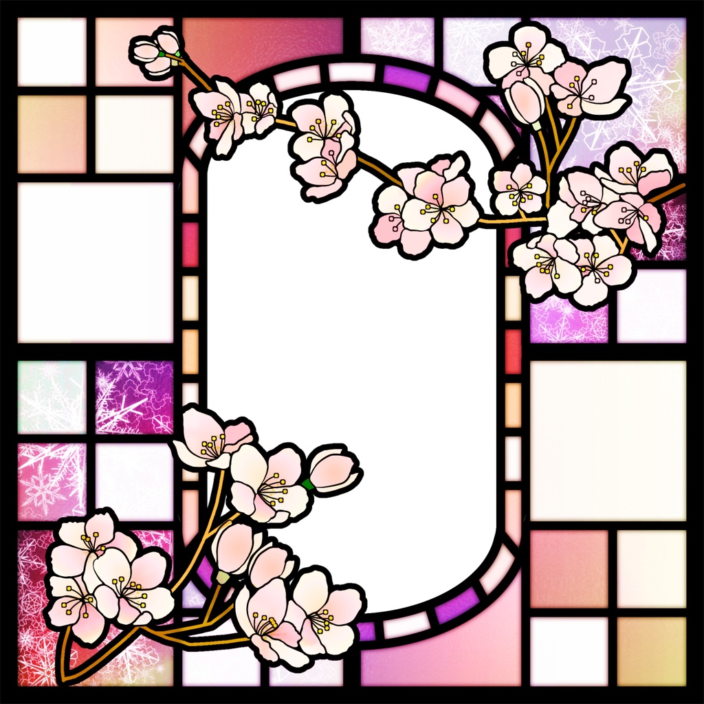 桜のステンドグラス