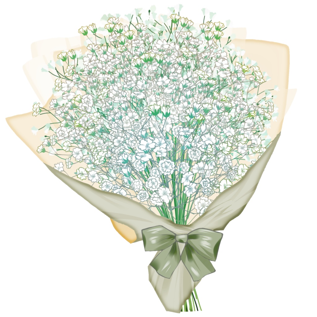 カスミソウの花束