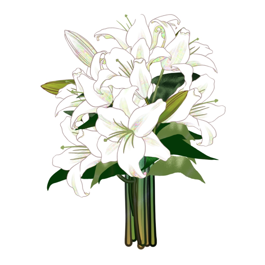 ユリのクラッチブーケ