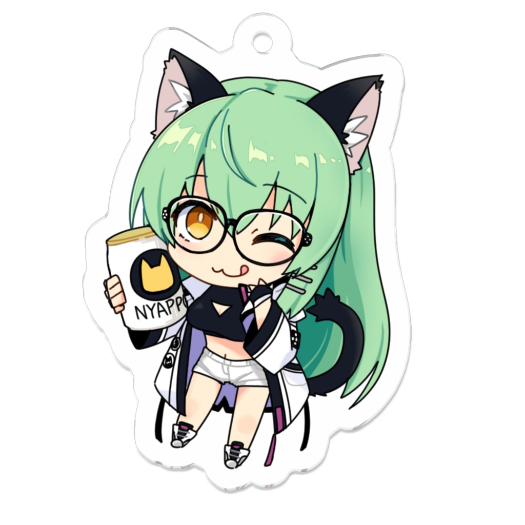 猫ノ宮まうるアクリルキーホールダー［50x50mm］サイズ