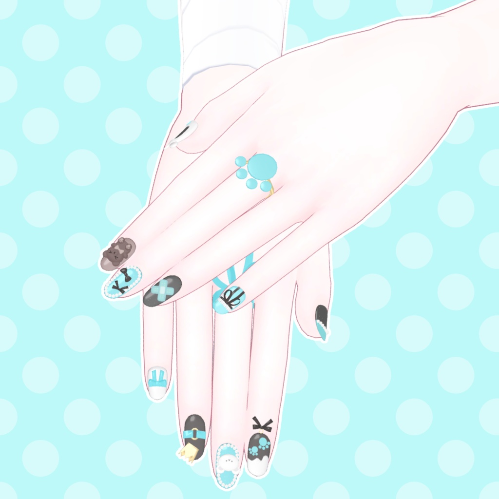 🐻Milfy🐻モチーフネイル【販売開始】 #arupaka_VRC #Milfy3D