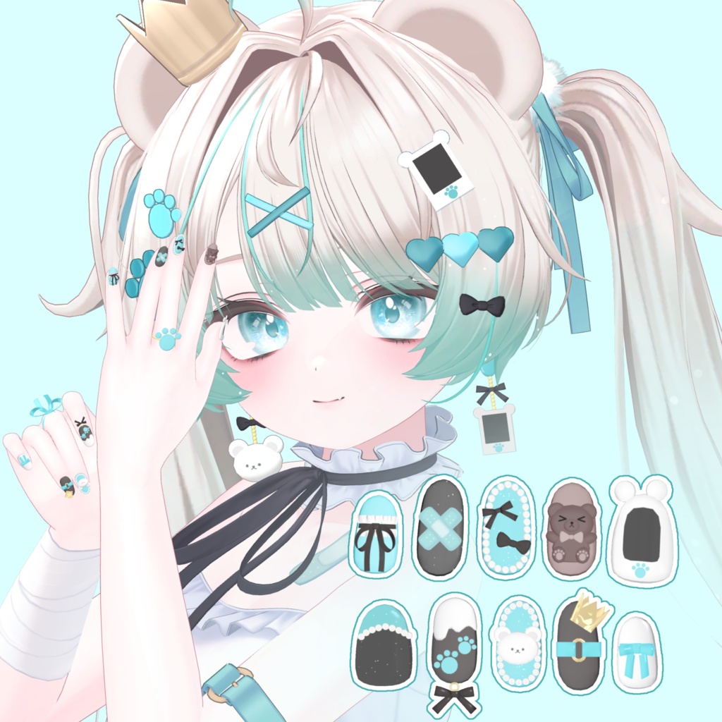 🐻Milfy🐻モチーフネイル #arupaka_VRC #Milfy3D