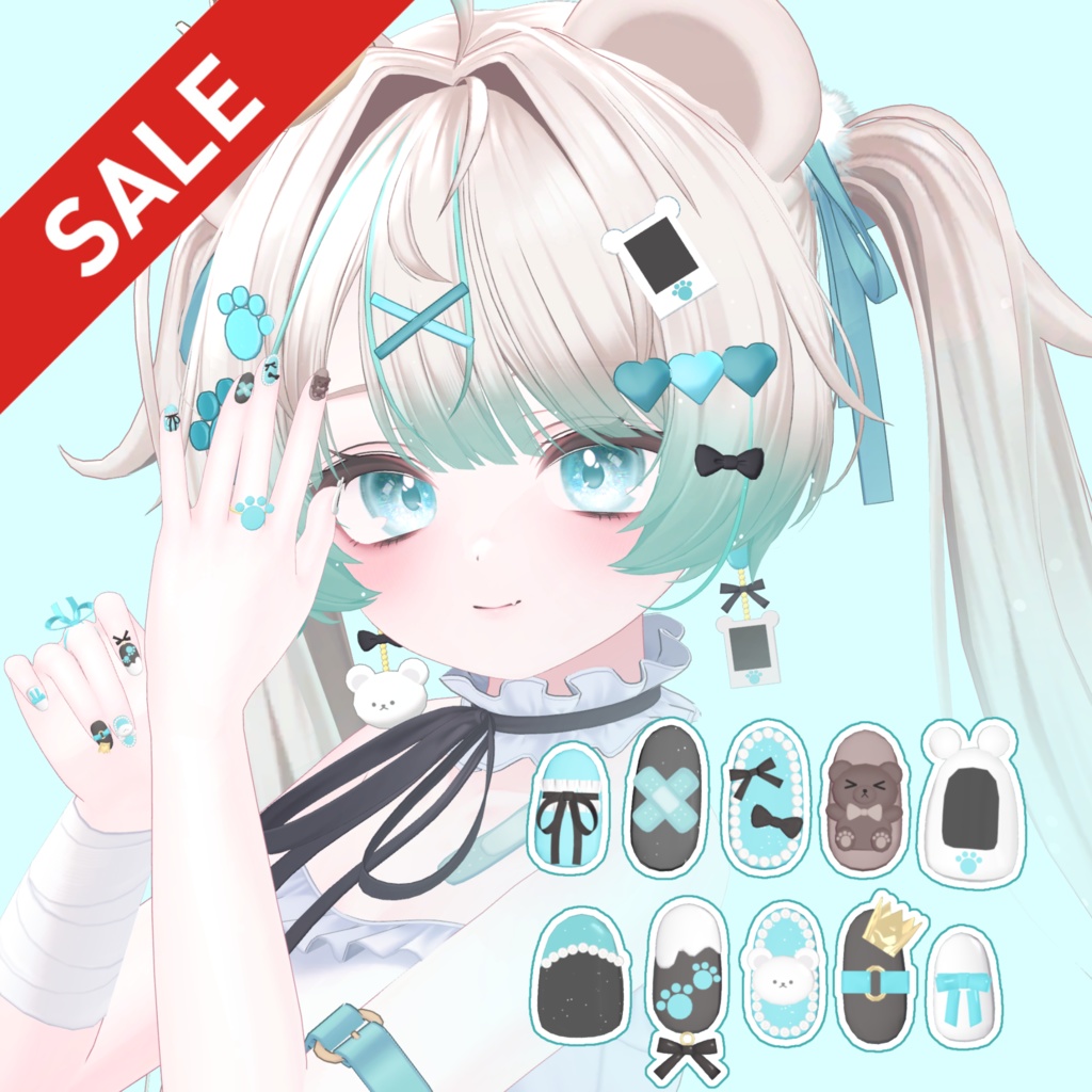 【✨️SALE✨️】🐻Milfy🐻モチーフネイル【販売開始】 #arupaka_VRC #Milfy3D
