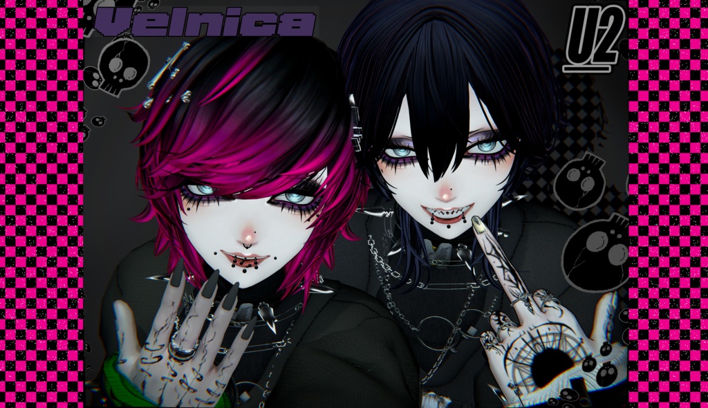 𖤐⸜Velnica⸝𖤐Emo girl ࣪ Make up_Texture