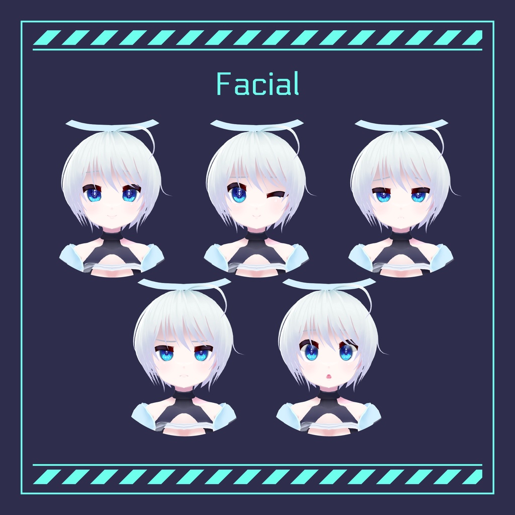 【オリジナル3Dモデル】「Blanche_Type-A」VRChat対応・VRMモデル【BooThtore】