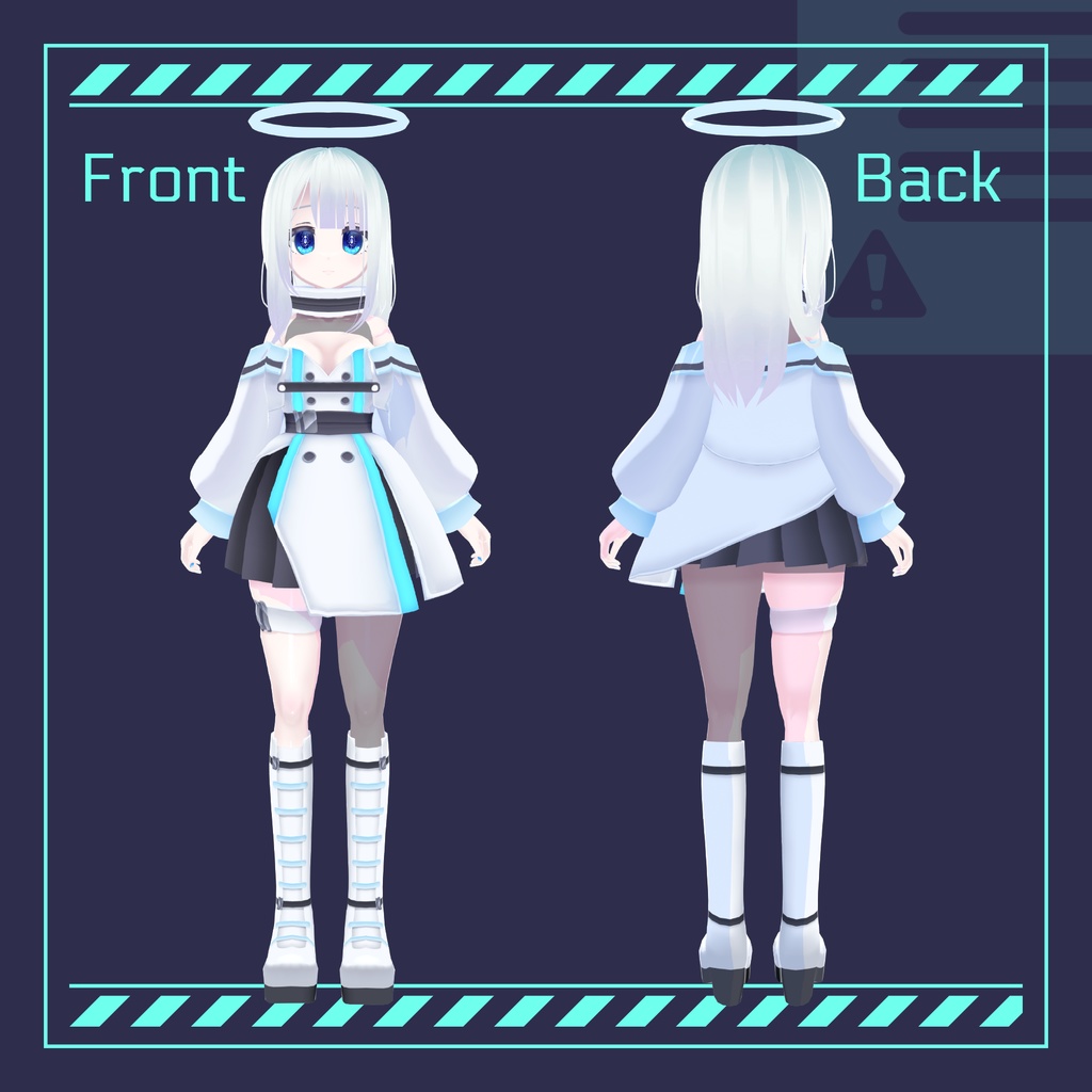 【オリジナル3Dモデル】「Blanche_Type-B」VRChat対応・VRMモデル【NEOKET4】