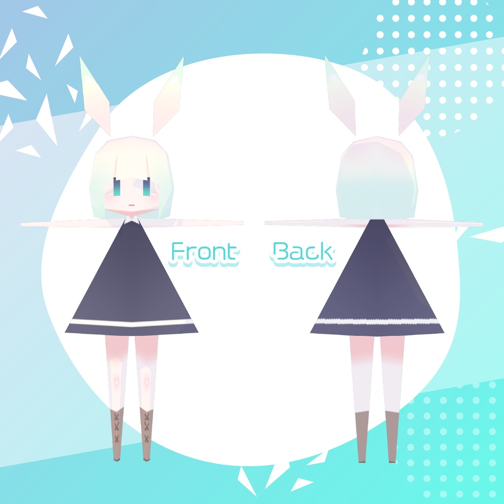 【オリジナル3Dモデル】「淡雪-awayuki-」VRChat対応/VRMモデル