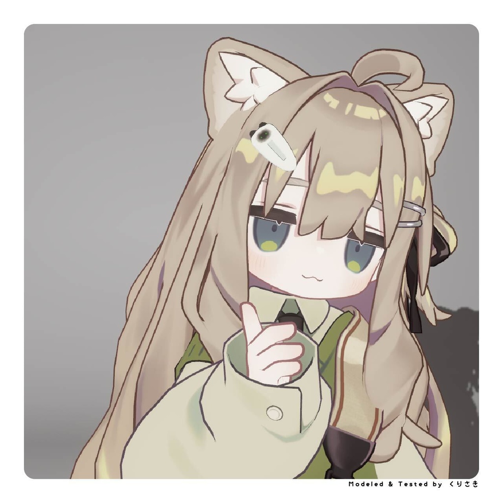 【無料】ボイスメーター付きネコちゃんクリップ【VRChat向け】