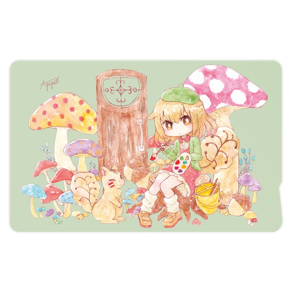 リスのお絵描き◆ステッカー